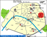 パリ地図ベルヴィル